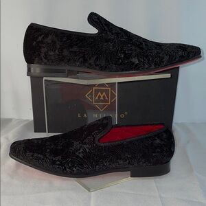 LA MILANO MENS VELVET DRESS SHOES FTL-10-294